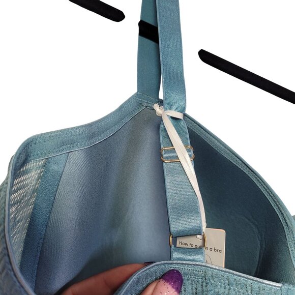 Thirdlove Everyday Lace T-Shirt Bra Teal Blue Underwire Support Size 42E New - Picture 4 of 9